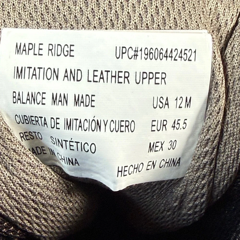 Eddie Bauer Maple Ridge Hiking Boots Mens 12 Brown Waterproof Leather Outdoor